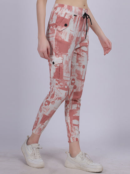 Rust Tye & Dye Cotton Spandex Fashion Joggers