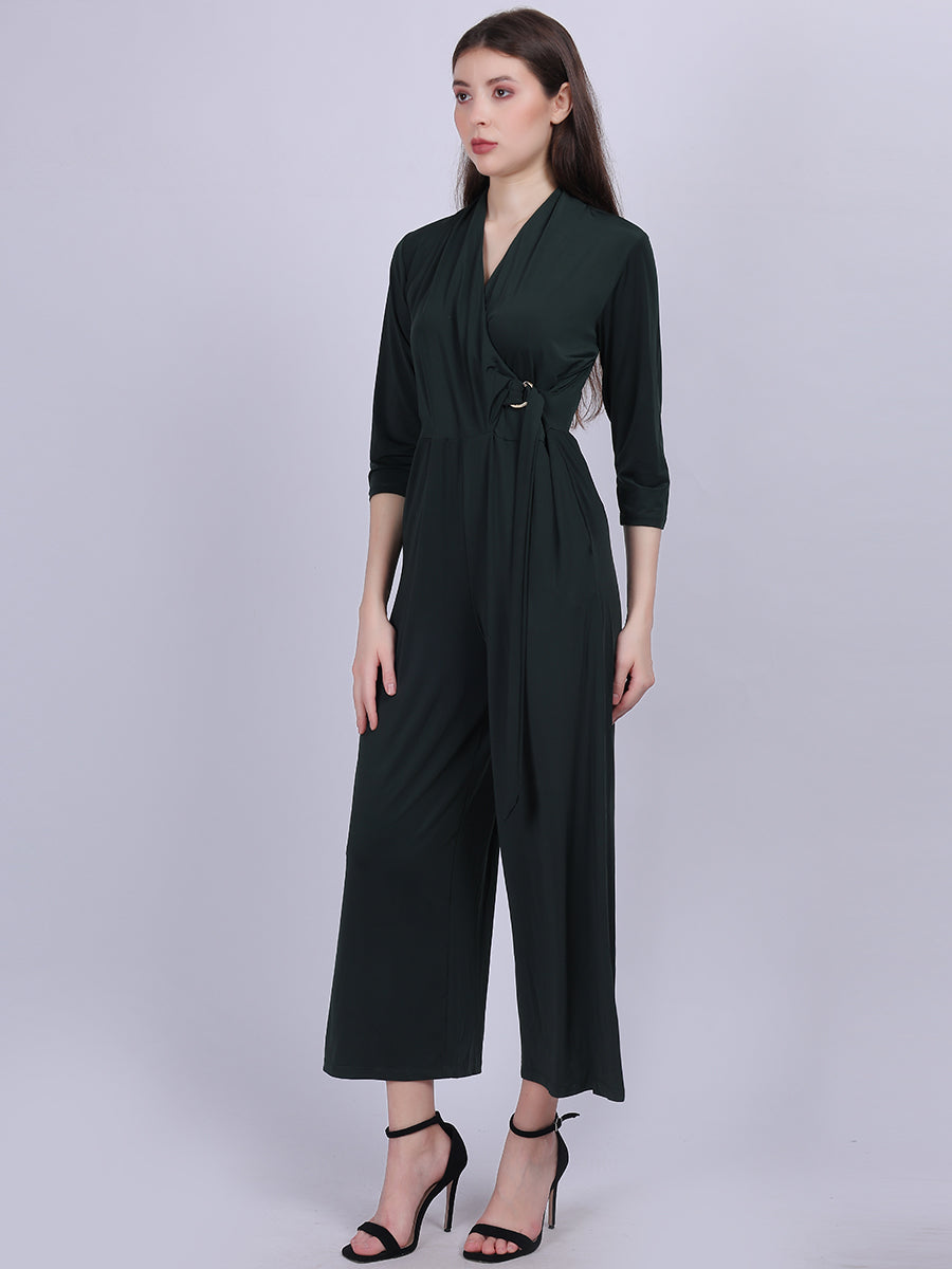 Green Straight Bottom Fashion Jumpsuit