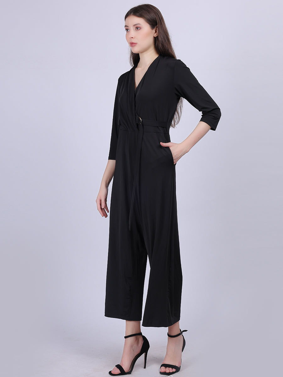 Black Straight Bottom Fashion Jumpsuit