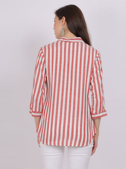 Stripe Print Formal Shirt