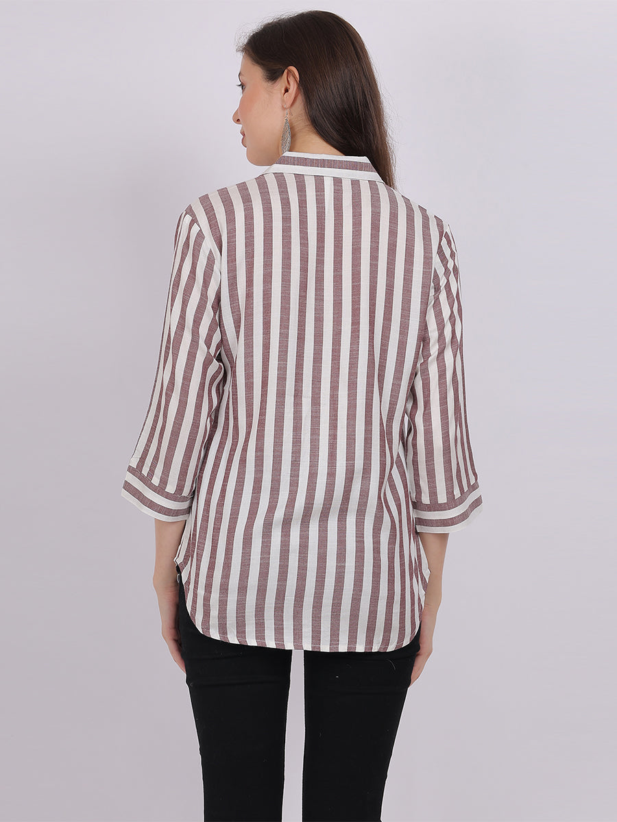 Stripe Print Formal Shirt