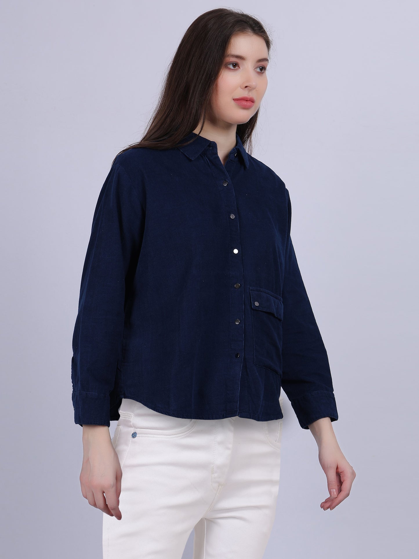 Corduroy Fashion Shirt With Pocket