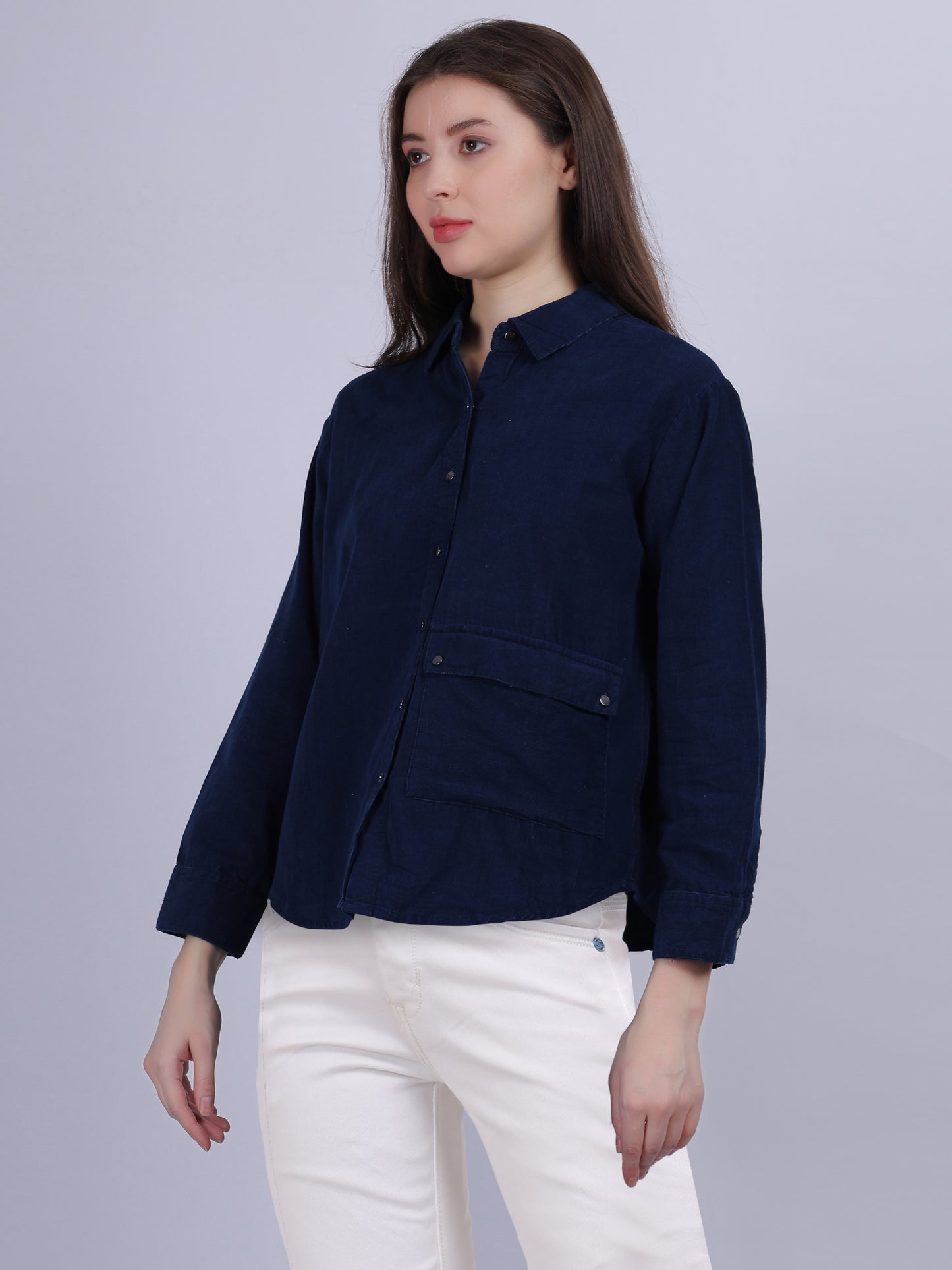 Corduroy Fashion Shirt With Pocket