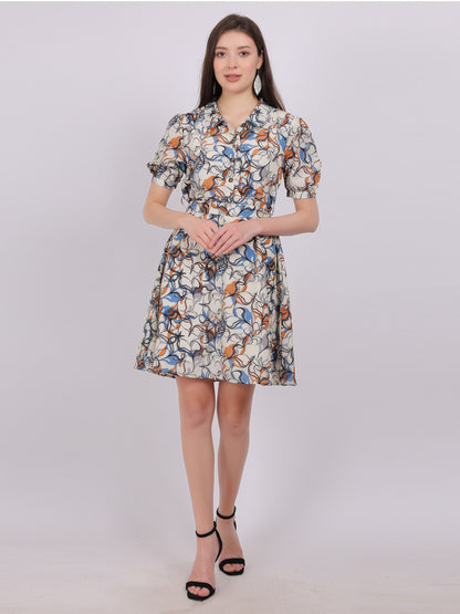 Abstract Print Fashion Dress