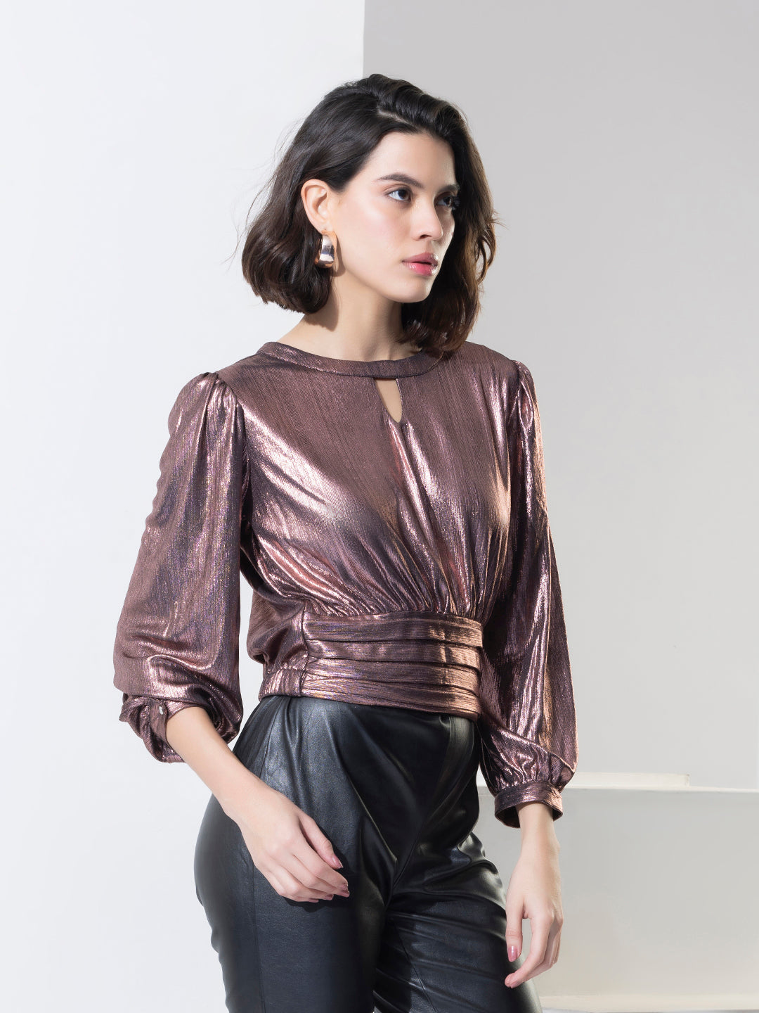 Fashion Pleated Party Wear Top