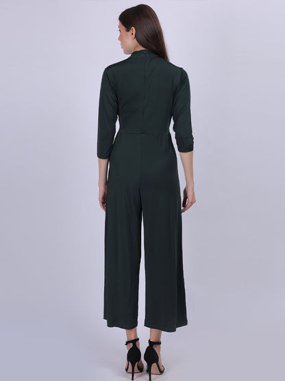 Green Straight Bottom Fashion Jumpsuit