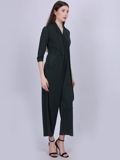 Green Straight Bottom Fashion Jumpsuit