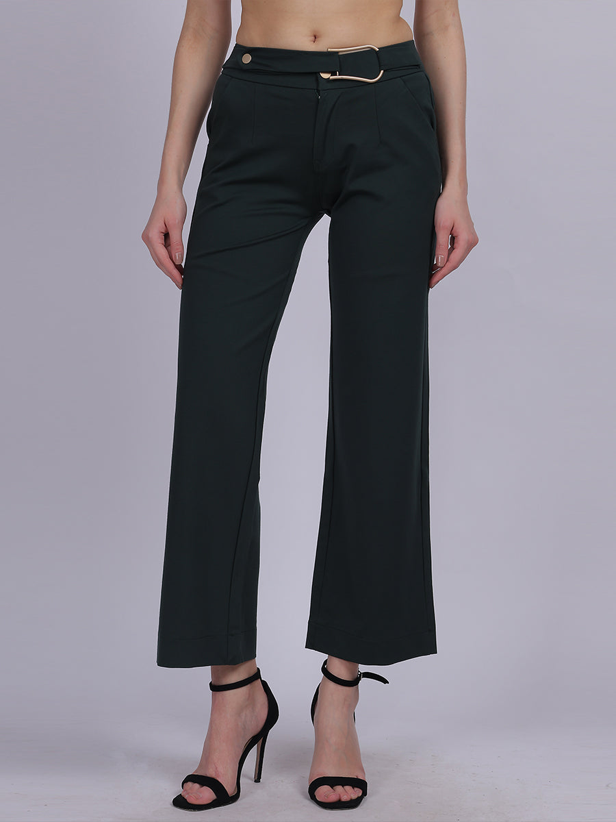 Olive Straight Fit Stretchable Fashion Pants