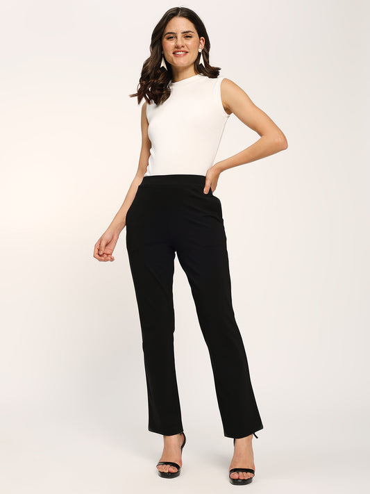 Black Cloudsoft Straight Fit Trouser Pants