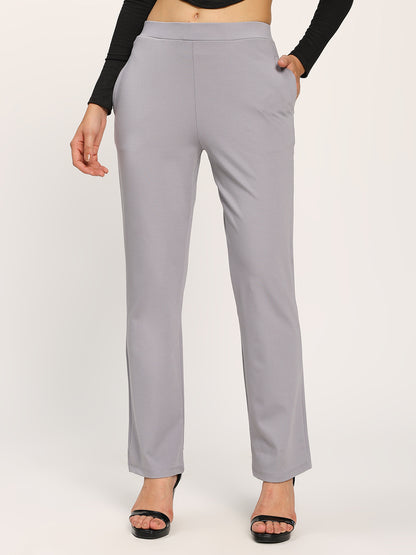 Grey Cloudsoft Straight Fit Trouser Pants