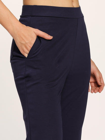Navy Cloudsoft Straight Fit Trouser Pants