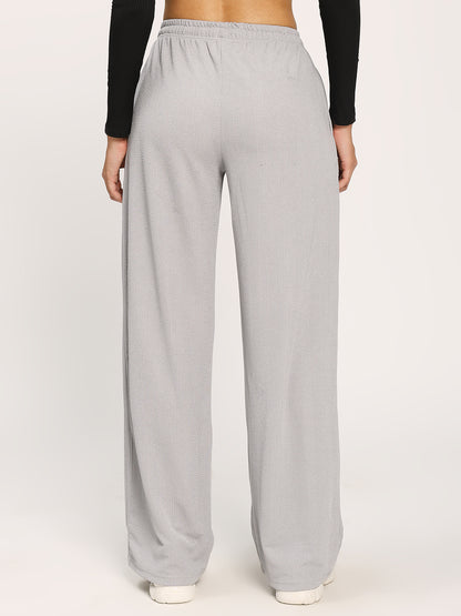 Grey Straight Fit Fashion Pant