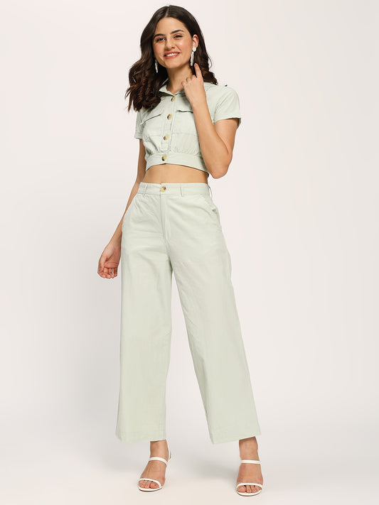 Green Fashion Cord Set