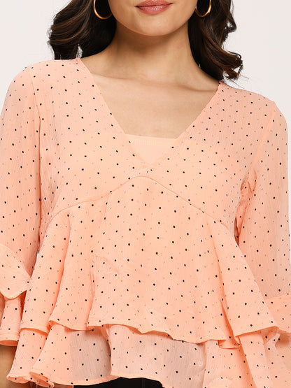 Pink Fashion Layered Top With Tube