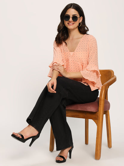 Pink Fashion Layered Top With Tube