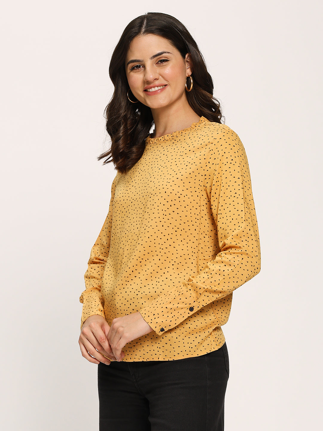 Yellow Basic Fashion Casual Top