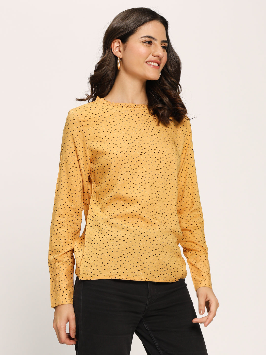 Yellow Basic Fashion Casual Top