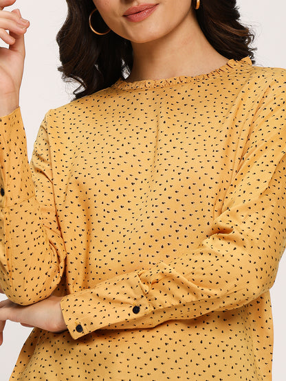 Yellow Basic Fashion Casual Top