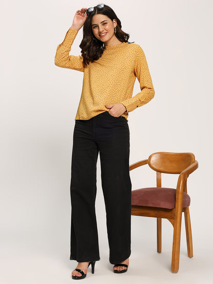 Yellow Basic Fashion Casual Top