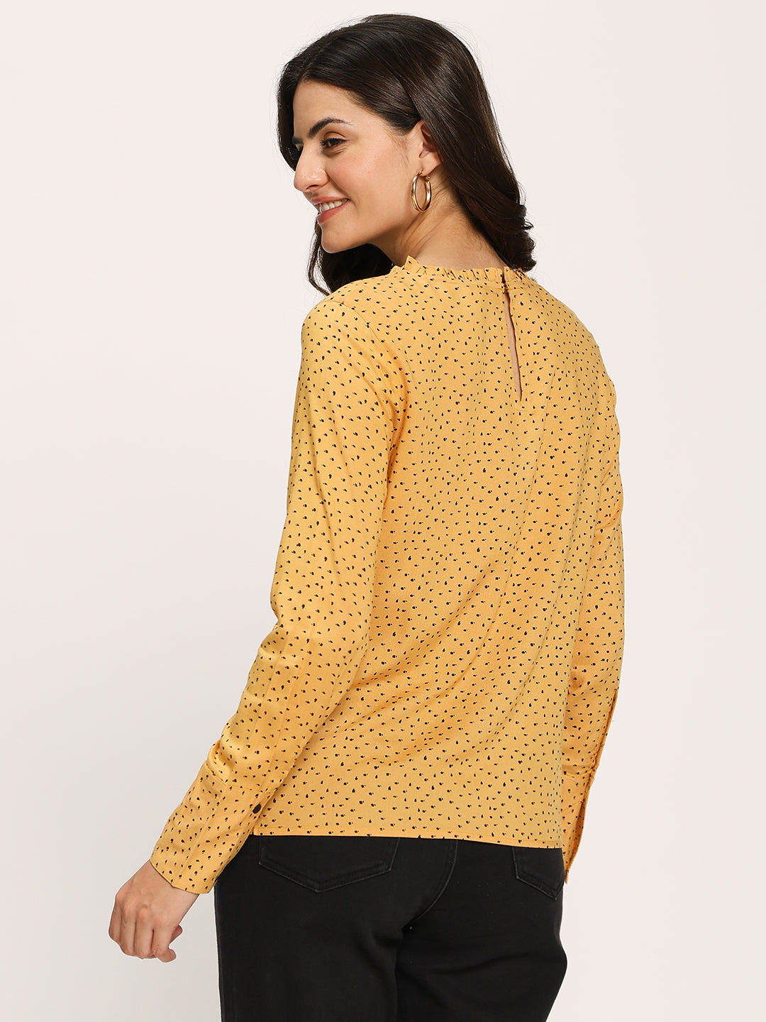 Yellow Basic Fashion Casual Top
