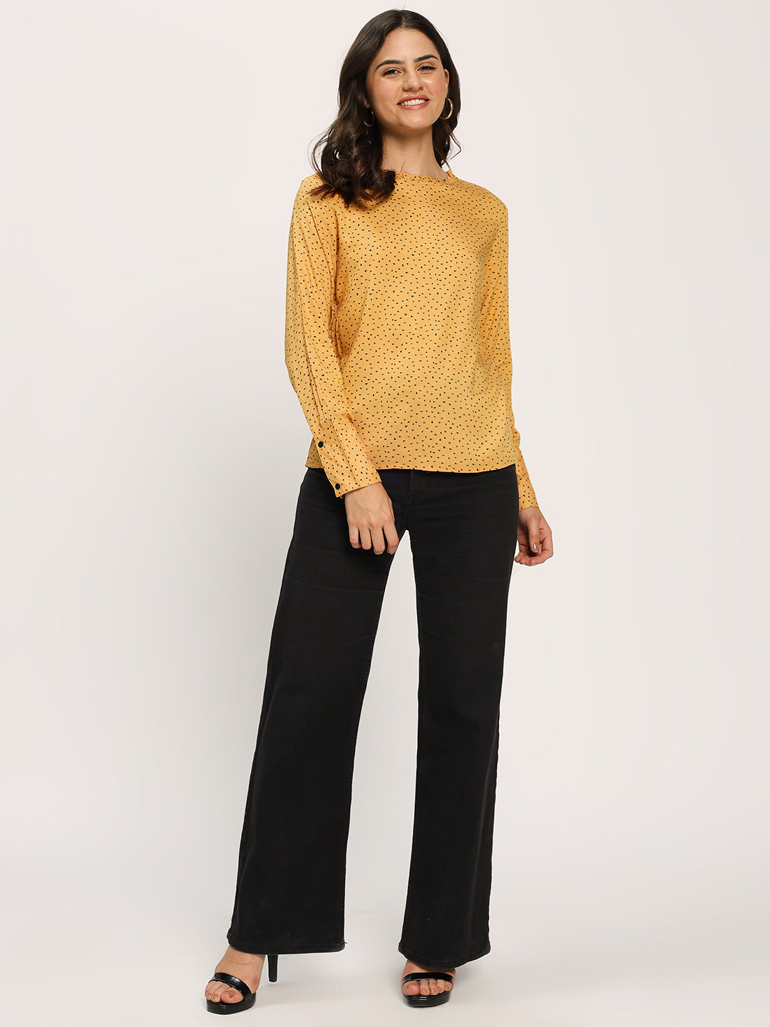 Yellow Basic Fashion Casual Top