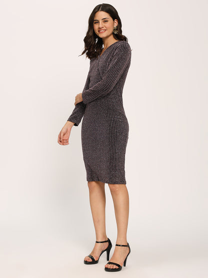 Black Shimmer Fashion Shimmer Party Wear Dress