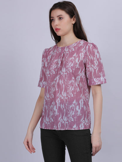 Pink Casual Basic Fashion Top