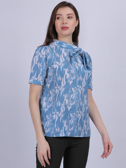 Blue Casual Basic Fashion Top