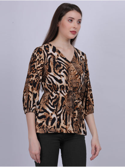 Animal Printed Basic Fashion Top