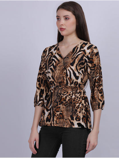 Animal Printed Basic Fashion Top