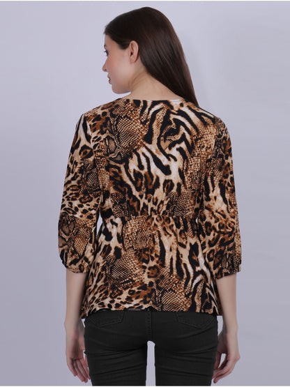 Animal Printed Basic Fashion Top