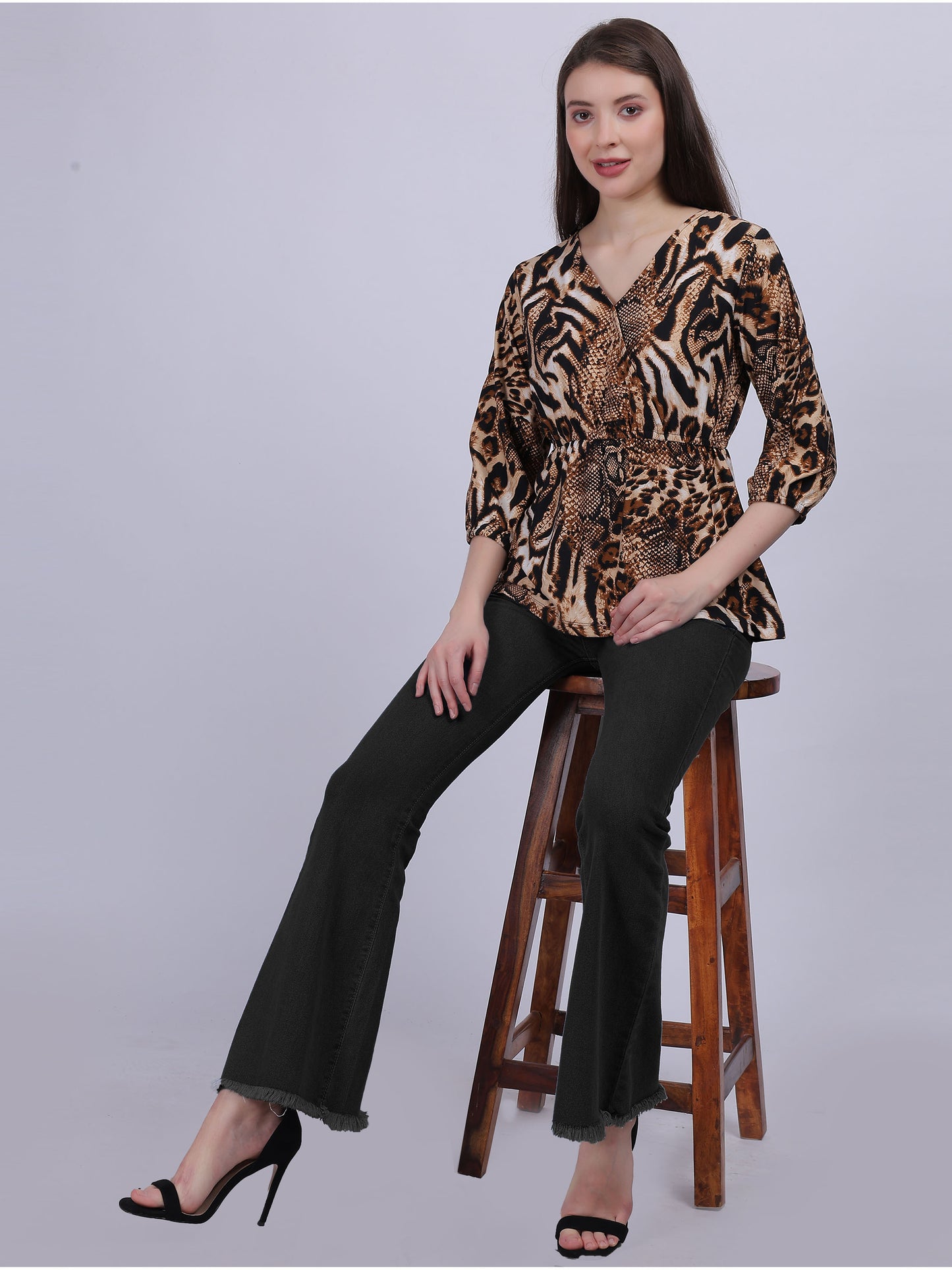 Animal Printed Basic Fashion Top