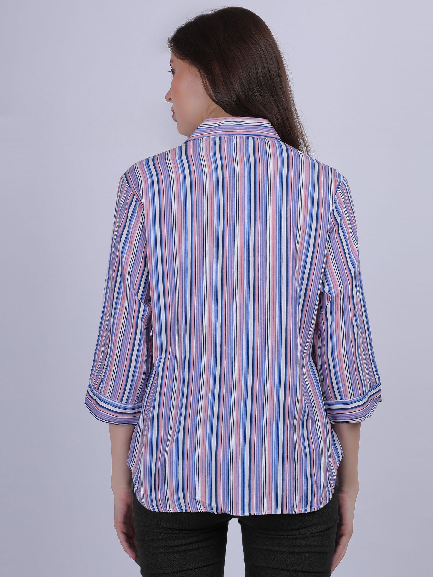 Multi Stripe Print Formal Shirt